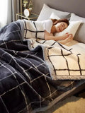 elvesmall Fluffy Spring Simple Cotton Four Piece Set, 100 Pure Cotton Thickened Duvet Cover, Bedding Supplies, Dormitory Three Piece Set,