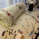 elvesmall Quilt Comforter  Summer Nordic Luxury Wind Summer Cool Girl Heart Bedroom Summer Bedding Air Conditioning Dormitory