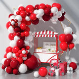 elvesmall Double Red Balloons Garland Red White Latex Balloon Arch Kit Valentine's Day Decor Wedding Anniversary Bride Shower Decoration