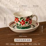elvesmall  -  200ML European ceramic coffee cup mug premium sense hand-painted cup exquisite afternoon tea latte coffee mug birthday gift mug