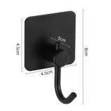 elvesmall Adhesive Wall Hooks Mounted Door Key Cloth Coat Bathroom Robe Hanger Kitchen Hardware Rack Shelf Bag Hook Organizer For Hanging