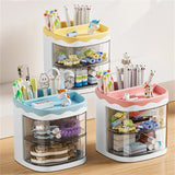 elvesmall Cute Pen Pencil Pot Holder Brush Storage Box Container Desk Organizer Multifunction Stationery Office Supplies Desk Hold Pens