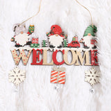 elvesmall 2024 Wooden Christmas Pendants Door Wall Xmas Decor Christmas Tree Hanging Ornaments Happy New Year 2025 Naviidad Decor For Home