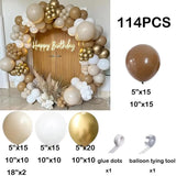 elvesmall White Balloons Garland Arch Kit Metalli Gold Confetti Latex Balloons Wedding Kids Birthday Party Baby Shower Decoration Supplies
