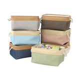 elvesmall Cotton and Linen Foldable Storage Basket for Sorting and Organizing Miscellaneous Items Storage Baskets Woven Basket