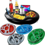 elvesmall New Summer Party Bucket Cup Holder Inflatable Pool Float Beer Drinking Cooler Table Bar Tray Beach Swimming Ring Accessories