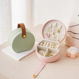 elvesmall Handheld Jewelry Storage Box  Mini Portable Cute Box Necklace Ring Earring Box