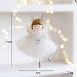 elvesmall Christmas Decoration Fabric Doll Small Figurine Pendant Plush Elk Santa Claus Snowman Christmas Tree Decorations