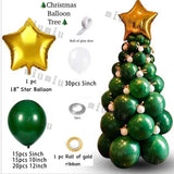 elvesmall Christmas Balloon Arch Set Candy Cane Aluminum Film Red Green White Father Christmas New Year Balloons Party Decoration Gifts