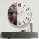 elvesmall Large Mirror Wall Clock 27.5 Inch Decorative Metal Wall Clock for Living Room Decoration Modern Wall Decoration Decororation
