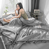 elvesmall  Cool Blanket For Summer  Air Conditioning Quilt   New Lace Edge Summer Quilt  Soft Silk Smooth Machine Washable
