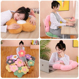 elvesmall Cushion Flower Circular Shape Cloth With Soft Nap Office Classroom Chair Cushion Couch Pillow Bedroom Floor Winter Thick