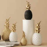 elvesmall Nordic Light Luxury Pineapple Decoration,Golden Fruit Shape Living Room Porch Home Decoration Figurines Gift Wedding Props