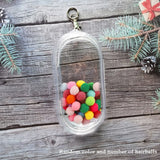 elvesmall 10CM Doll Display Storage Bags Transparent Doll Organizer Boxes Plush Doll Storage Pouches Clear Keychain Wallet Bag Mystery Box