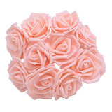 elvesmall 25Pcs 8cm PE Foam Rose Head Artificial Rose Flower Bouquet For Home Wedding Birthday Party Table Decor Valentines Day Gift Craft