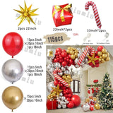 elvesmall Christmas Balloon Arch Set Candy Cane Aluminum Film Red Green White Father Christmas New Year Balloons Party Decoration Gifts