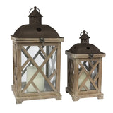 elvesmall Candlesticks for Candles (2 Piece Set) Home Decoration Natural Wood Outdoor Candle Holder Set Holders Decor Garden