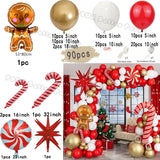 elvesmall Christmas Balloons Garland Green Red Box Candy Balloons Arch Santa Reindeer Star Foil Ballon New Year Christmas Party Decor 2025