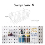 elvesmall DIY Pegboard Accessories Hanging Shelf Storage Hooks Wall Organizer No Punching Crafts Organization For Garage Kitchen Room