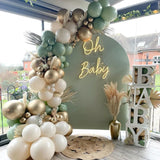 elvesmall Retro Avocado Green Balloons Garland Kit Arch Baby Shower Decor Sand White Balloon Arch Birthday Party Decoration Latex Globos