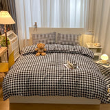 elvesmall Fashion Bedding Duvet Cover Set Bed Sheet Pillowcase 100% Cotton Bedspread Bed Linen Nordic Classic Home Textile Soft Breathable