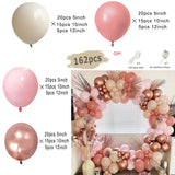 elvesmall Boho Dusty Retro Pink Balloons Garland Arch Kit Bride Wedding Birthday Party Decoration Girls Baby Shower Rose Gold Ballon Chain