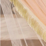 elvesmall Foldable Princess Style Mosquito Net Hanging Dome Mosquito Net Home Girls Room Double Bed Mosquito Net Lace Gauze Curtain