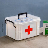 elvesmall 1pc Plastic Multi-layer Domestic Medicine Box Portable Divided Medicine Storage Box Portable First Aid Box Domestic Medicine Box