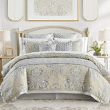 elvesmall  2 Shams & Bed skirt Bed Linen Set Jacquard Floral Medallion Comforter Sets Comforter Queen Bedding Home Freight free.