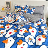 elvesmall  Sweetheart Bedding Set Fashion Tiger Single Double Queen Size Flat Sheet Quilt Duvet Cover Pillowcase Bed Linens Home Textile
