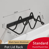 elvesmall  Kitchen Cutting Board Holder Rack Solid Pot Lid Cover Stand Adhesive Storage Rack Pan Cover Organizer Racks Sponge Plate Holders