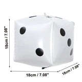 elvesmall 2/6/10pcs/lot 18cm Cube Foil Balloons Dice Foil Ballon Casino Theme Party Adult Birthday Decor Las Vegas Party Poker Theme Party
