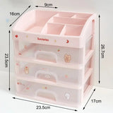 elvesmall 1PC Simple And Transparent Drawer Storage Box Cosmetics Arrangement Student Dormitory Desktop Shelf Send Stickers