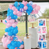 elvesmall 105Pcs Gender Reveal Balloons Arch Kit Baby Shower Decor Pink Blue Balloons Garland Decor Boy Girl 1st Birthday Party Decoration