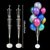 elvesmall 1/2set 13/19Tubes Balloon Stand Holder Balloon Stick Happy Birthday Balloon Kids Baby Shower Adult Wedding Party Decoration