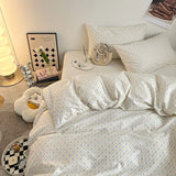 elvesmall  Fresh Style Bedding Set 100% Cotton Bed Linen Set for Home постельное бельё набор Soft Duvet Cover Pillowcase with Bedsheets