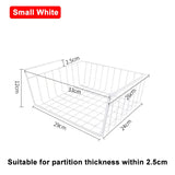 elvesmall Kitchen Closet Shelves Cupboard Hanging Under Shelf Storage Iron Mesh Basket Cabinet Door Organizer Rack Desk Closet Holders