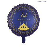 elvesmall Elegant Blue Eid Banner Happy Eid Mubarak Islamic Muslim Party Decor Ramadan Kareem Eid AL Adha Decor For Home