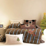 elvesmall -  High-end Embroidered Autumn Winter Warm Bedding Set Soft Warm Artificial Rabbit Velvet Duvet Cover Set Warmth Blanket Cover Sets