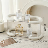 elvesmall Acrylic Perfume Storage Organizer Rack Multi-layer Doll Display Stand Holder Transparent Desktop Entryway Storage Box Organizer