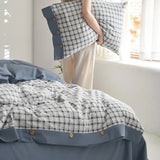 elvesmall High-Grade Long-Staple Cotton Cotton Brushed Four-Piece Cotton Button Quilt Cover Thickening Bed Sheet
