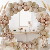 elvesmall Matte Sand White Apricot Balloon Garland Arch Kit Boho Wedding Birthday Party Champagne Gold Latex Baby Shower Decoration Ballon