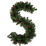 elvesmall Christmas Red Berry Decoration Rattan 1.8m Fireplace Cabinet Dining Room Decoration Strip Berry Vine For Christmas Thanksgiving