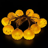 elvesmall 150cm 10LED Halloween LED String Lights Portable Pumpkin Ghost Skeletons Lights for Home Bar Halloween Party Decor Supplies