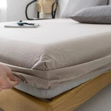elvesmall 1PCS Sheet Pastoral Flower Fitted Sheet Non Slip Bedspread Washable Cotton With Elastic Band Mattress Cover (no Pillowcase)