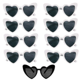 elvesmall Heart Shaped Sunglasses for Women Retro Cat Eye Sunglasses Wedding Engagement Decoration Shopping Traveling Party Accessories