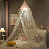 elvesmall Baby Room Mosquito Net Kid bed curtain canopy Round Crib Netting bed tent baldachin Decoration girl bedroom accessories