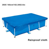 elvesmall Rectangular Swimming Pool Cover Solar Summer Pool Tub Rainproof Dust Cover Outdoor PE Bubble Film Blanket Accessory Pool Covers