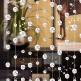 elvesmall Crystal Glass Bead Curtain European Living Room Bedroom Crystal Bead Curtain Wedding Festival Party Crystal Beads Decor Curtain