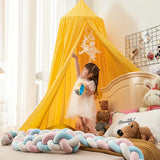 elvesmall  Summer Fabric Mosquito Net Tent Canopy Window Anti Mosquito Net Nordic style solid color Home and garden child bed